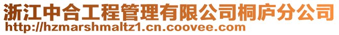 浙江中合工程管理有限公司桐廬分公司