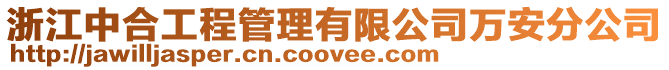 浙江中合工程管理有限公司萬安分公司