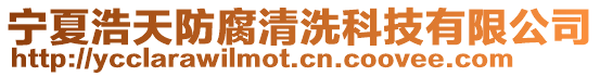 寧夏浩天防腐清洗科技有限公司