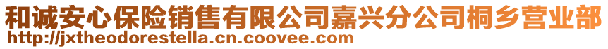 和誠安心保險(xiǎn)銷售有限公司嘉興分公司桐鄉(xiāng)營業(yè)部