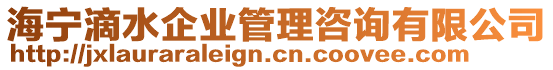 海寧滴水企業(yè)管理咨詢有限公司