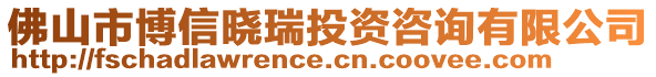 佛山市博信曉瑞投資咨詢有限公司