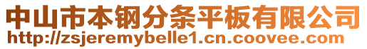 中山市本鋼分條平板有限公司