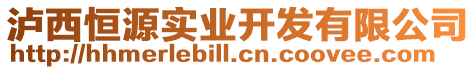 瀘西恒源實(shí)業(yè)開發(fā)有限公司