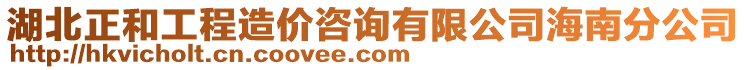 湖北正和工程造價(jià)咨詢有限公司海南分公司