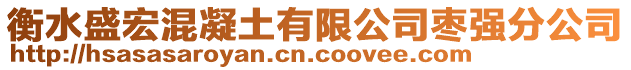 衡水盛宏混凝土有限公司棗強(qiáng)分公司