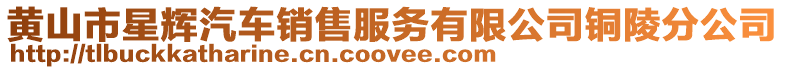 黃山市星輝汽車(chē)銷(xiāo)售服務(wù)有限公司銅陵分公司