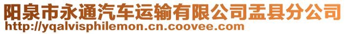 陽(yáng)泉市永通汽車運(yùn)輸有限公司盂縣分公司