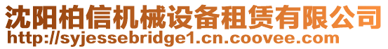 沈陽柏信機械設(shè)備租賃有限公司