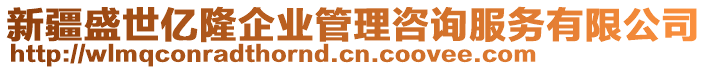 新疆盛世億隆企業(yè)管理咨詢服務(wù)有限公司