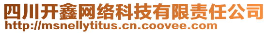 四川開(kāi)鑫網(wǎng)絡(luò)科技有限責(zé)任公司