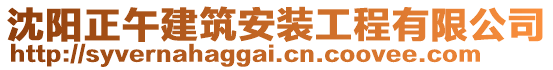 沈陽正午建筑安裝工程有限公司