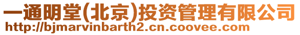 一通明堂(北京)投資管理有限公司