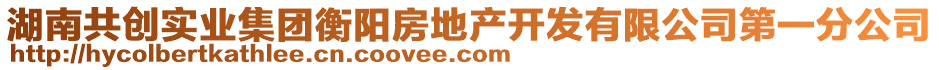 湖南共創(chuàng)實(shí)業(yè)集團(tuán)衡陽(yáng)房地產(chǎn)開(kāi)發(fā)有限公司第一分公司