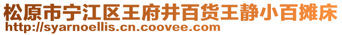 松原市寧江區(qū)王府井百貨王靜小百攤床