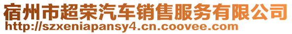 宿州市超榮汽車銷售服務(wù)有限公司