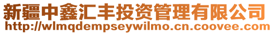 新疆中鑫匯豐投資管理有限公司