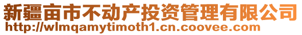 新疆畝市不動產(chǎn)投資管理有限公司