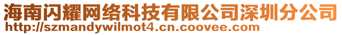 海南閃耀網(wǎng)絡(luò)科技有限公司深圳分公司