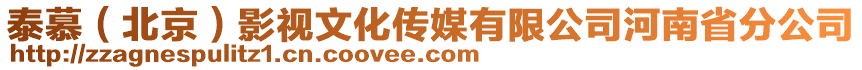 泰慕（北京）影視文化傳媒有限公司河南省分公司