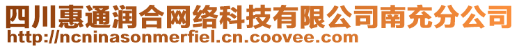 四川惠通潤合網(wǎng)絡科技有限公司南充分公司