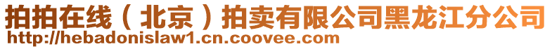 拍拍在線(北京)拍賣有限公司黑龍江分公司