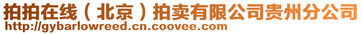 拍拍在線(北京)拍賣有限公司貴州分公司