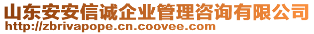 山東安安信誠企業管理咨詢有限公司