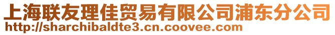 上海聯(lián)友理佳貿(mào)易有限公司浦東分公司