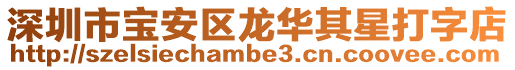 深圳市寶安區(qū)龍華其星打字店
