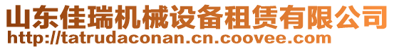 山東佳瑞機(jī)械設(shè)備租賃有限公司