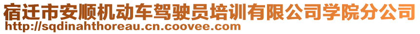 宿遷市安順機動車駕駛員培訓有限公司學院分公司