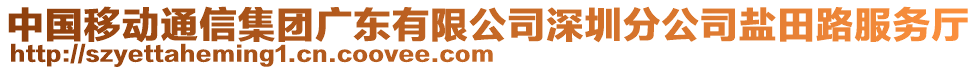 中國移動通信集團廣東有限公司深圳分公司鹽田路服務廳