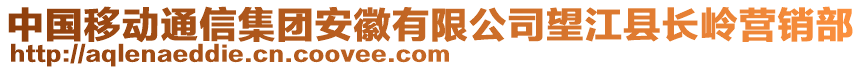 中國移動通信集團(tuán)安徽有限公司望江縣長嶺營銷部