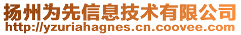 揚(yáng)州為先信息技術(shù)有限公司