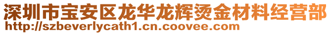 深圳市寶安區(qū)龍華龍輝燙金材料經(jīng)營部