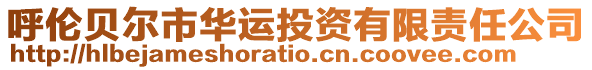 呼倫貝爾市華運(yùn)投資有限責(zé)任公司