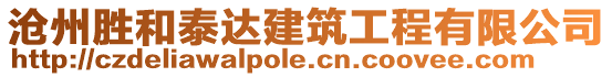 滄州勝和泰達(dá)建筑工程有限公司