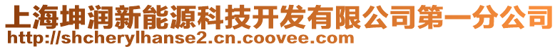 上海坤潤新能源科技開發有限公司第一分公司