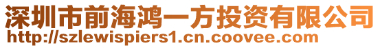 深圳市前海鴻一方投資有限公司