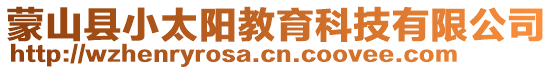 蒙山縣小太陽(yáng)教育科技有限公司