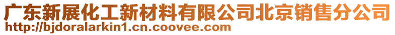 廣東新展化工新材料有限公司北京銷售分公司