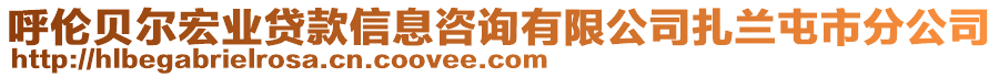 呼伦贝尔宏业贷款信息咨询有限公司扎兰屯市分公司