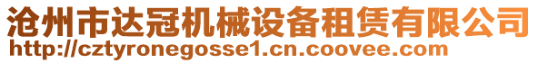 滄州市達冠機械設(shè)備租賃有限公司