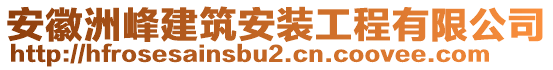 安徽洲峰建筑安裝工程有限公司