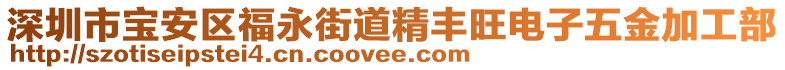 深圳市寶安區(qū)福永街道精豐旺電子五金加工部