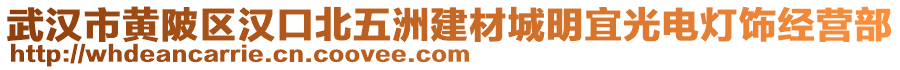 武漢市黃陂區(qū)漢口北五洲建材城明宜光電燈飾經(jīng)營部