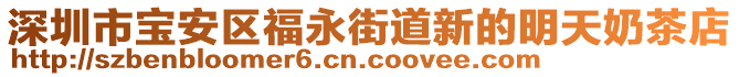 深圳市寶安區(qū)福永街道新的明天奶茶店