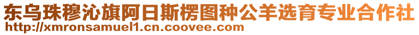 東烏珠穆沁旗阿日斯楞圖種公羊選育專業(yè)合作社