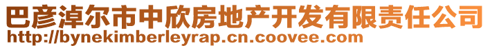 巴彥淖爾市中欣房地產(chǎn)開發(fā)有限責(zé)任公司